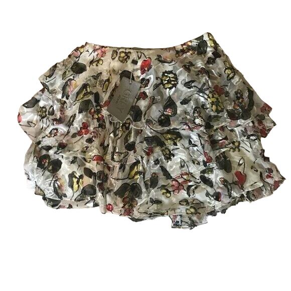 Grey by Jason Wu Silk Blend Floral Skirt Size 2 - Picture 4 of 6